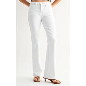 Just Black Denim White Slim Bootcut Jeans 29 Scissor Hem NWT USA